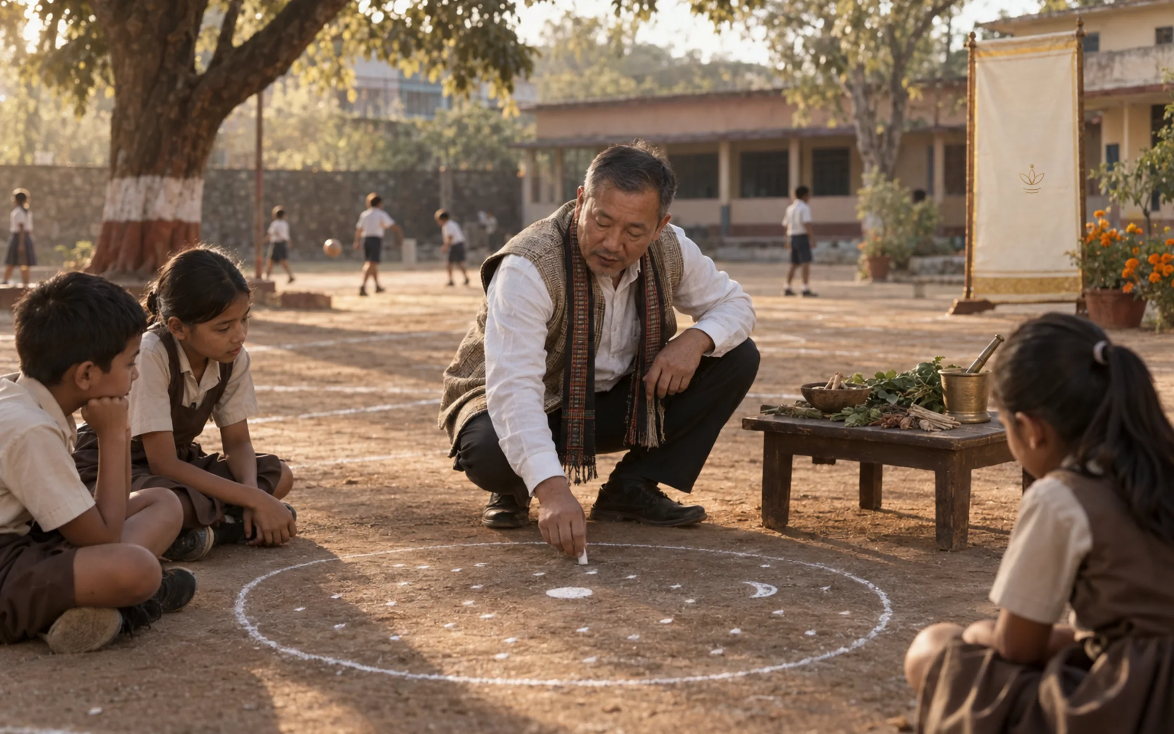 AI-generated illustration: Zero, Ayurveda and the Stars: India’s knowledge systems today scene