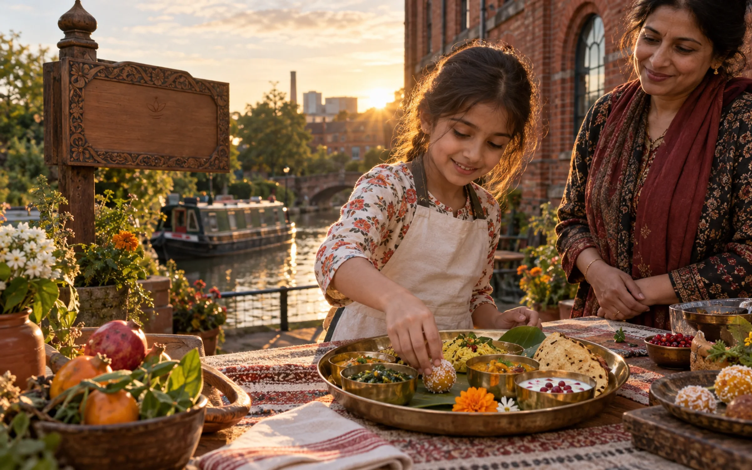 AI-generated illustration: The Thali Is an Archive: food, festival and the living calendar scene