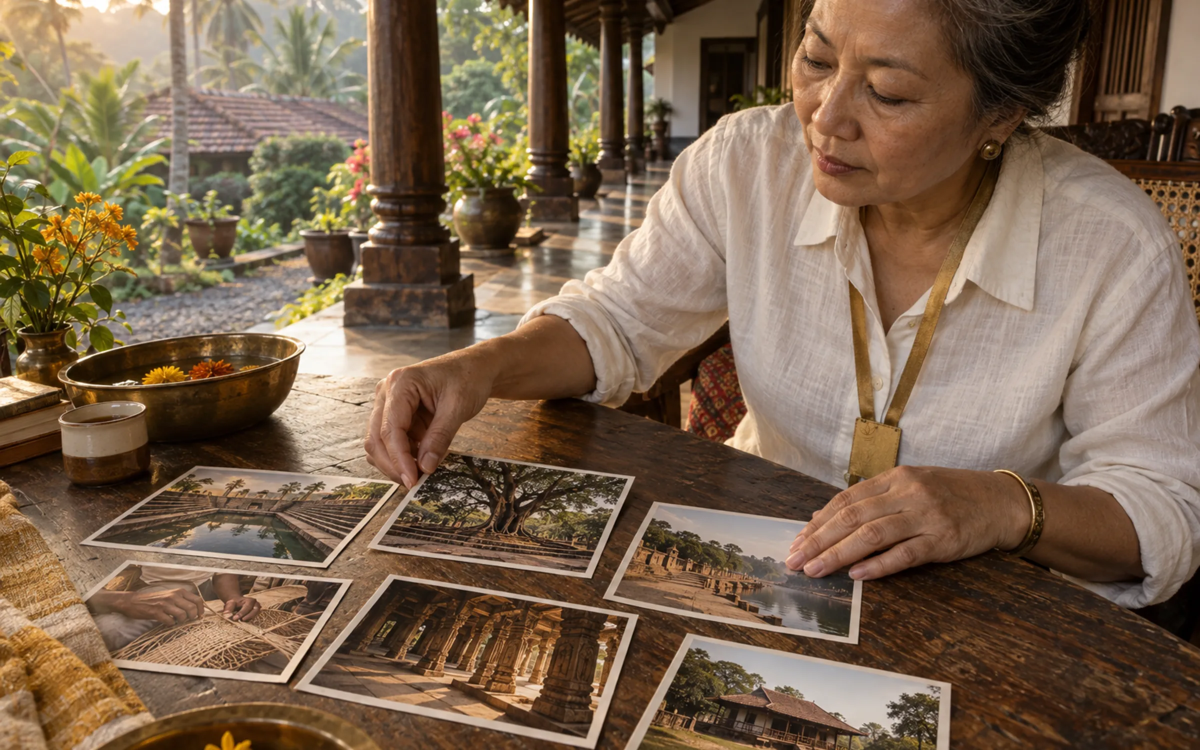 AI-generated illustration: Many Paths, Shared Sites: sacred heritage for plural visitors scene