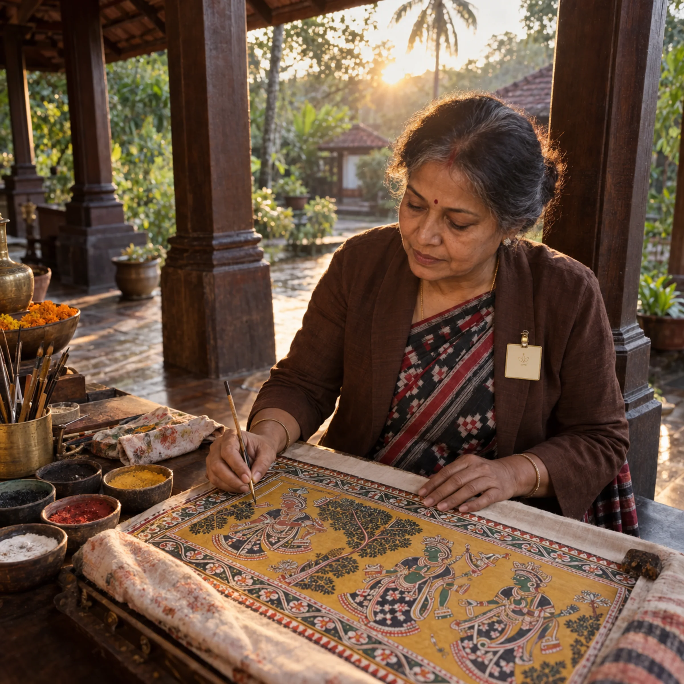 AI-generated illustration: Pattachitra