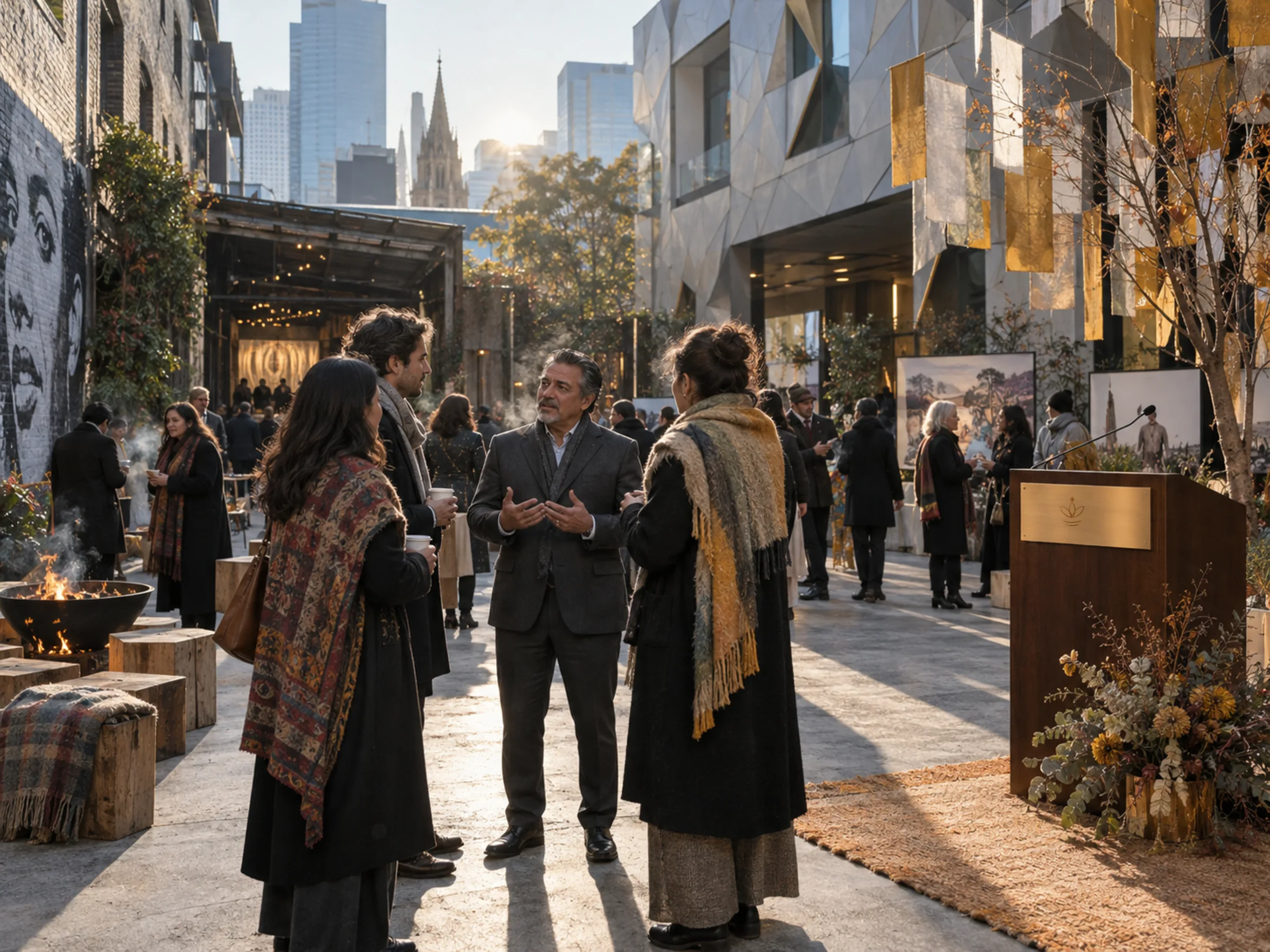 AI-generated illustration: Cities of Culture: twinning, creative cities and civic pride