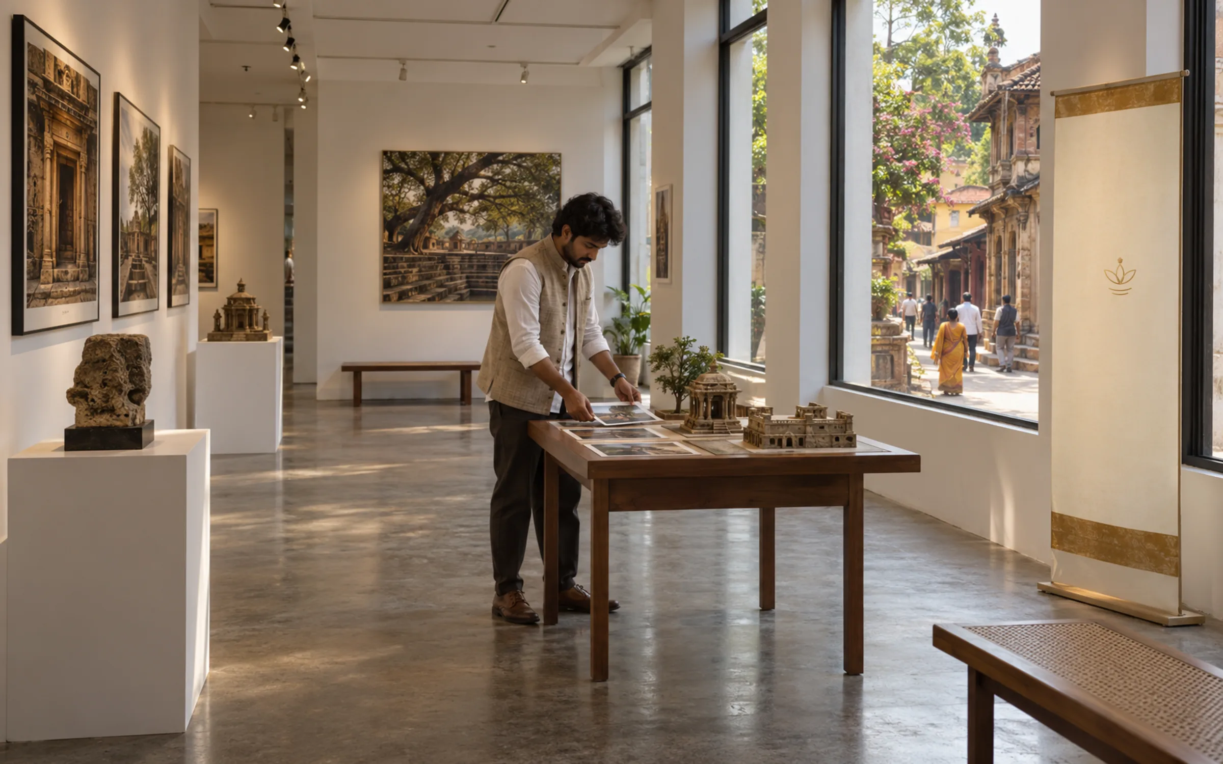 AI-generated illustration: Cities as Museums: heritage precincts that live scene
