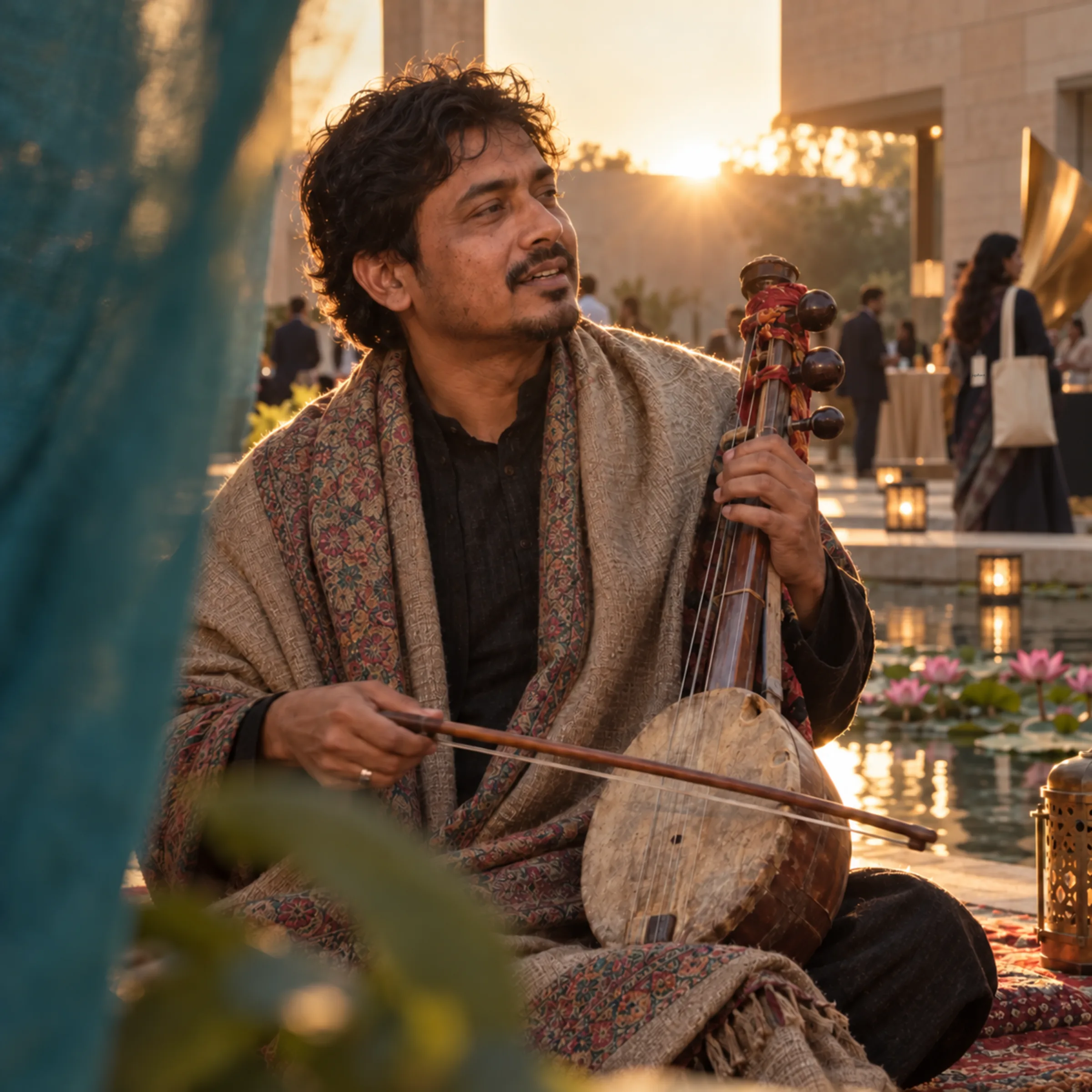 AI-generated illustration: Manganiyar singer