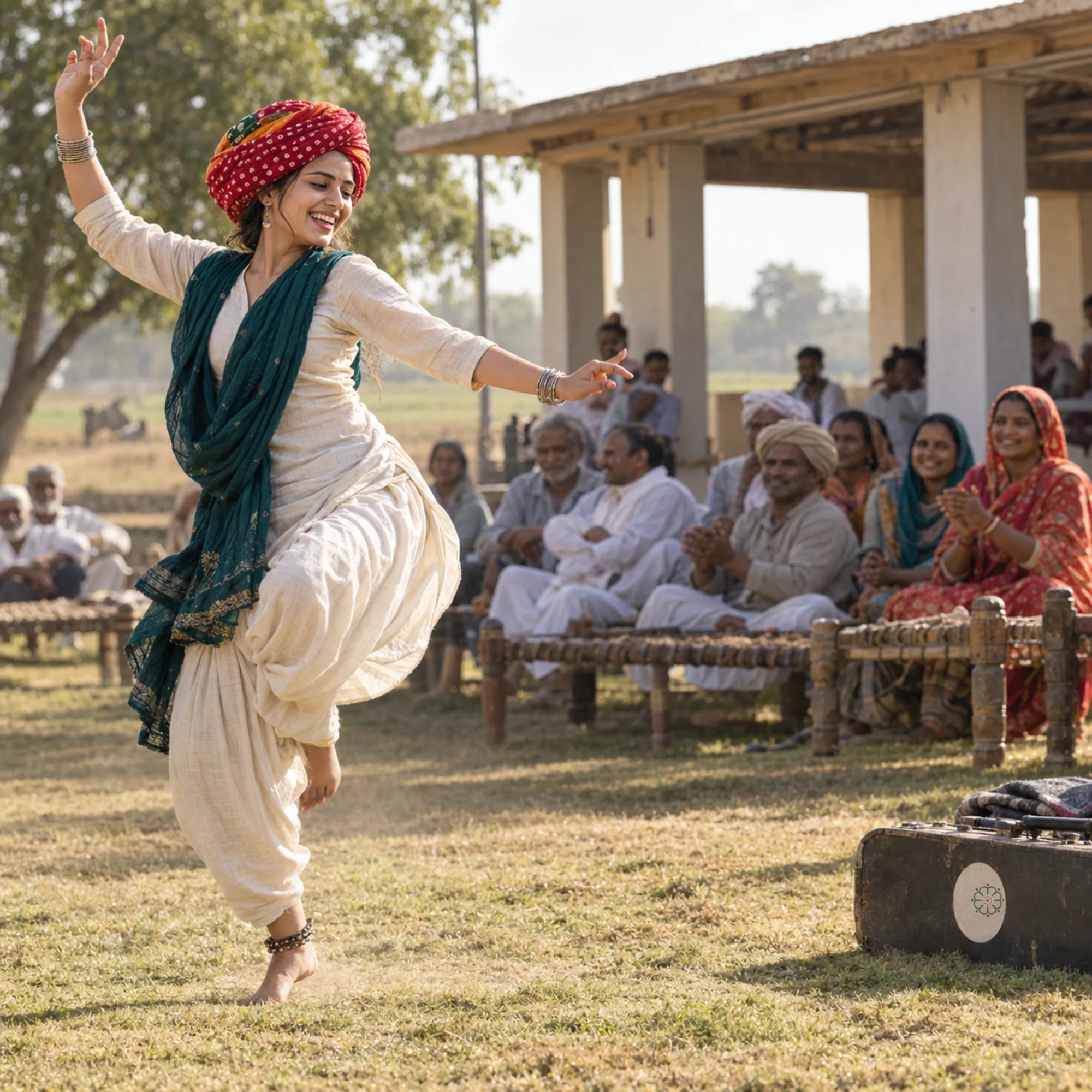 AI-generated illustration: Bhangra and giddha