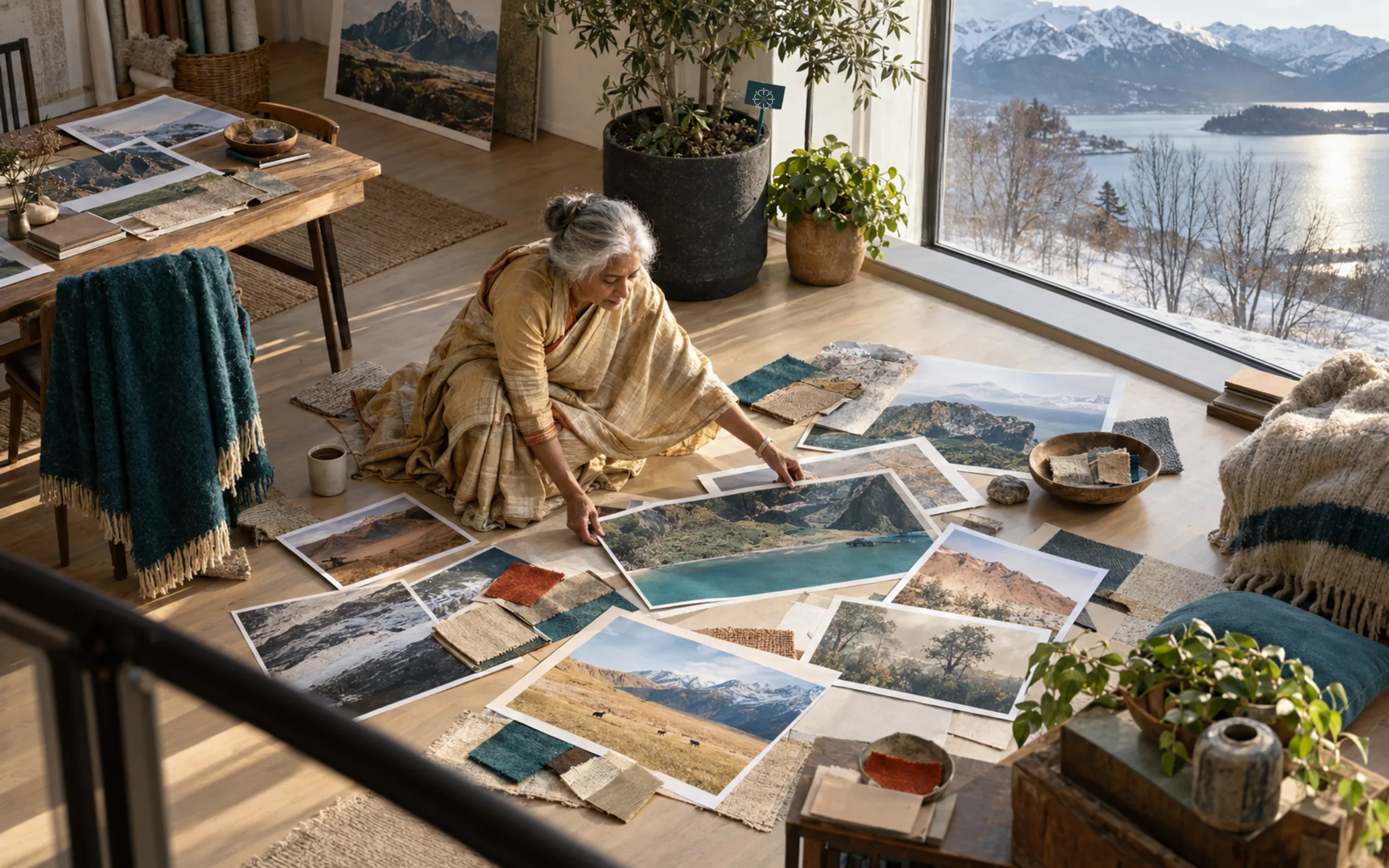 AI-generated illustration: Destination collage