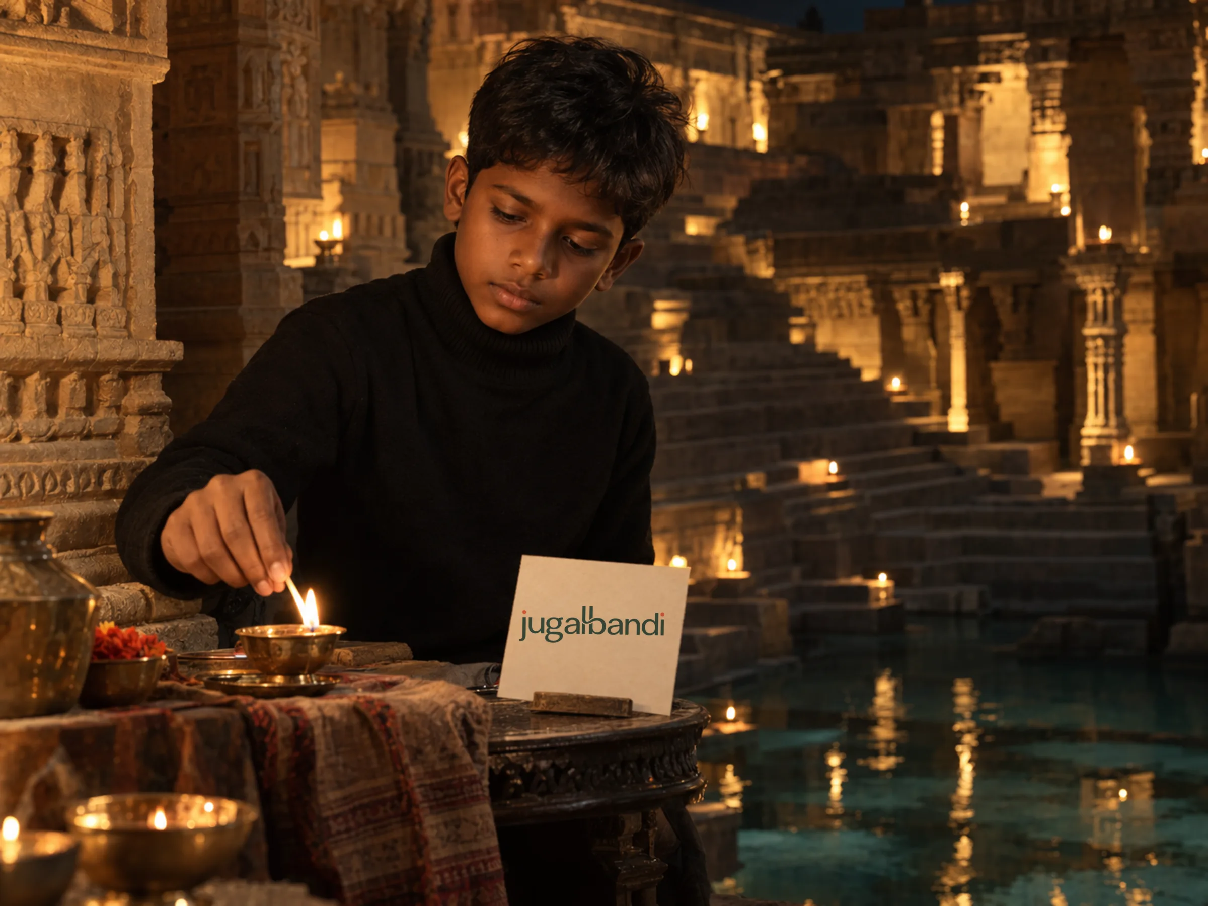 AI-generated illustration: Rajasthan fort at golden hour