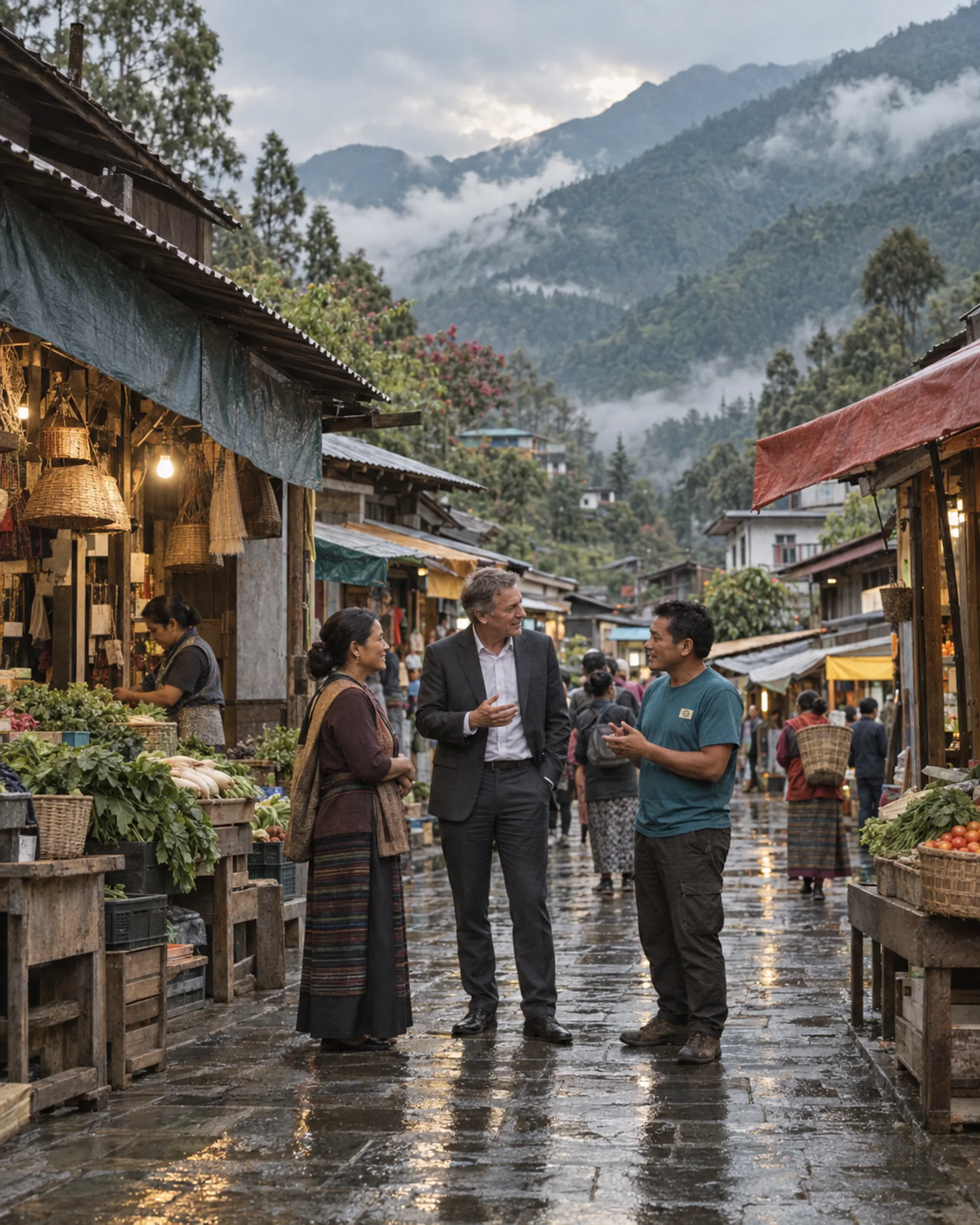 AI-generated illustration: Heritage turned into collaborations the world wants to join — people in conversation